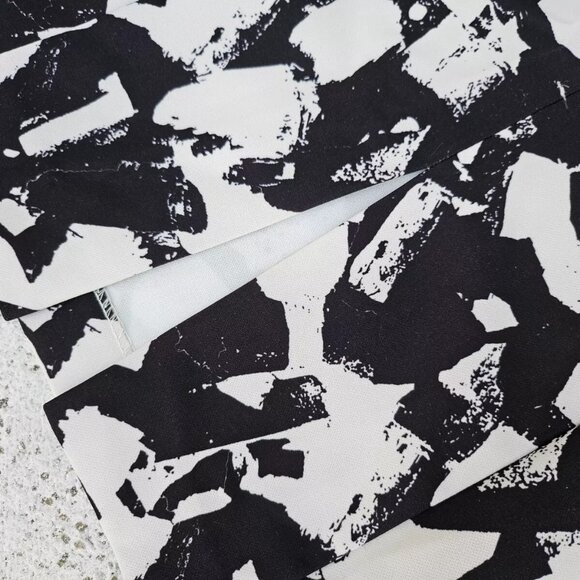 H&M Women Dress Black/White Sleeve Less Knee Length Dress Size 6US - Picture 8 of 10